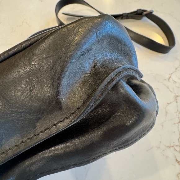 Patricia Nash Black Leather Crossbody Saddle Bag Adjustable Shoulder Strap - Picture 7 of 16